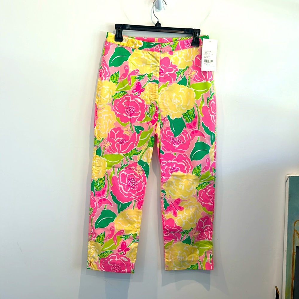 NEW Lilly Pulitzer Capri Floral Print Pants